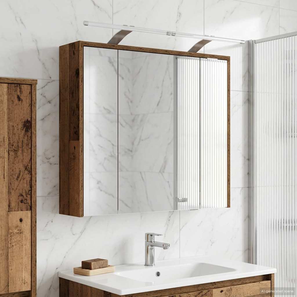Badezimmerspiegelschrank Altholz 73,5 x 16 x 62,5 cm
