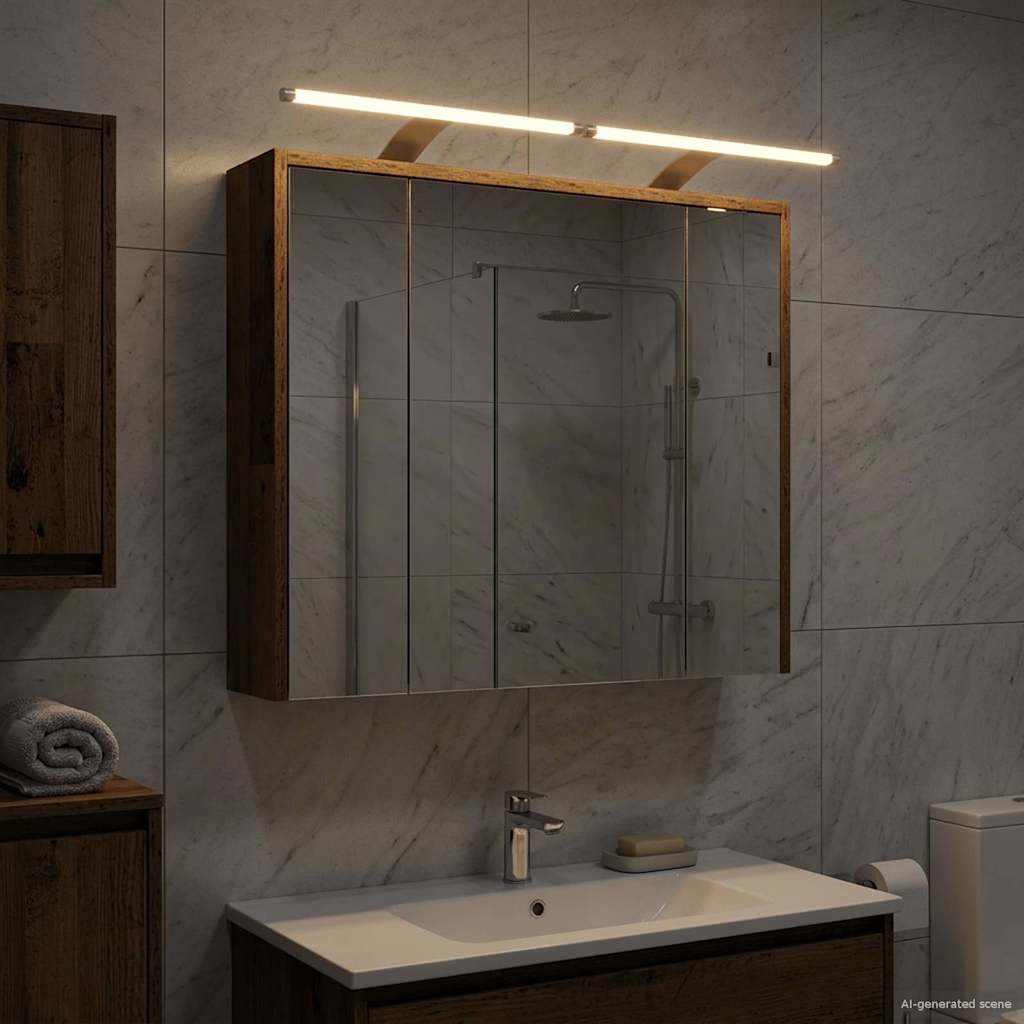 Badezimmerspiegelschrank Altholz 73,5 x 16 x 62,5 cm