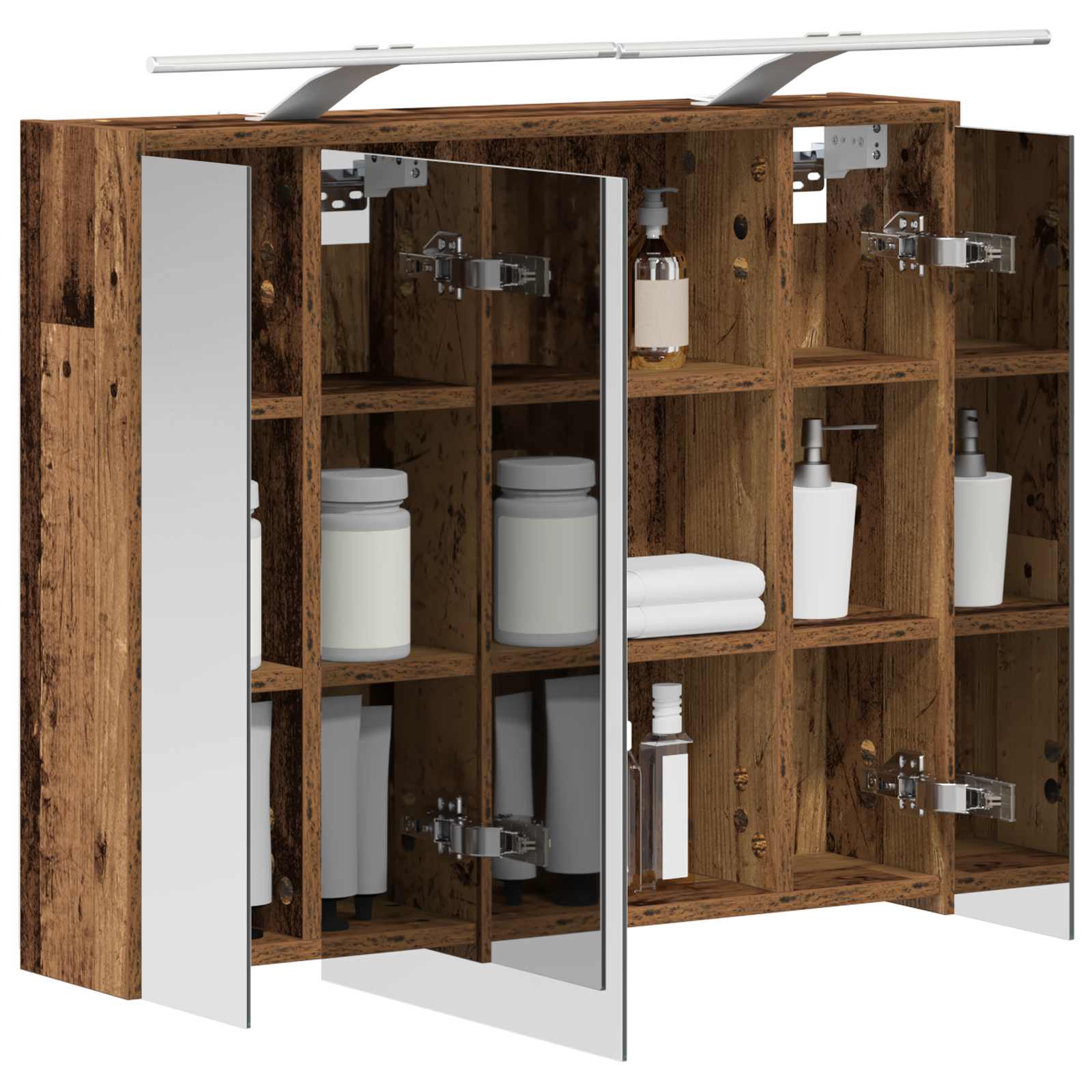 Badezimmerspiegelschrank Altholz 73,5 x 16 x 62,5 cm