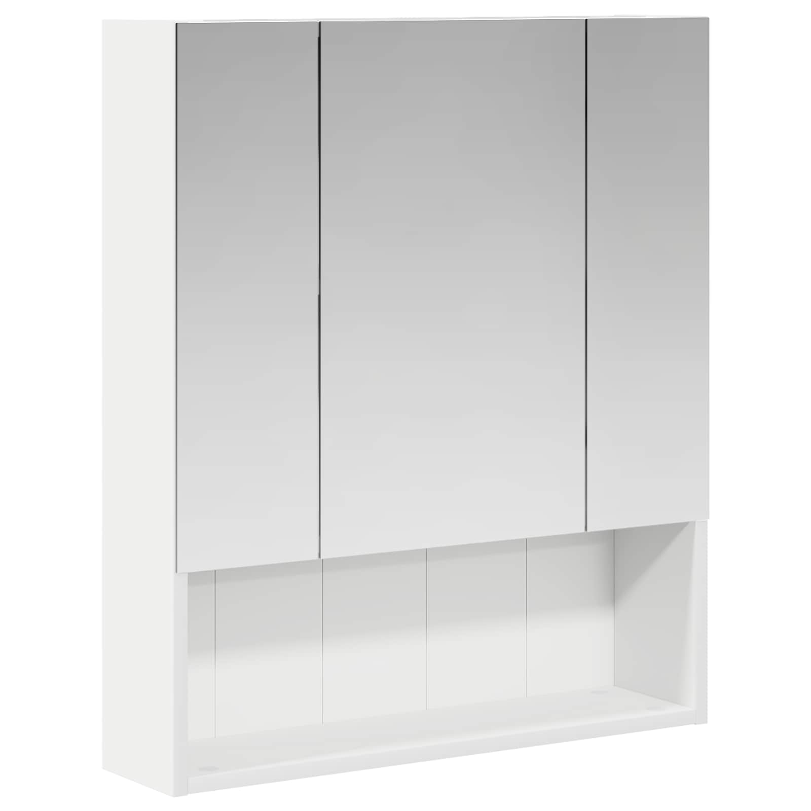 Badezimmerspiegelschrank Weiß 60 x 14,5 x 70 cm Holzwerkstoff