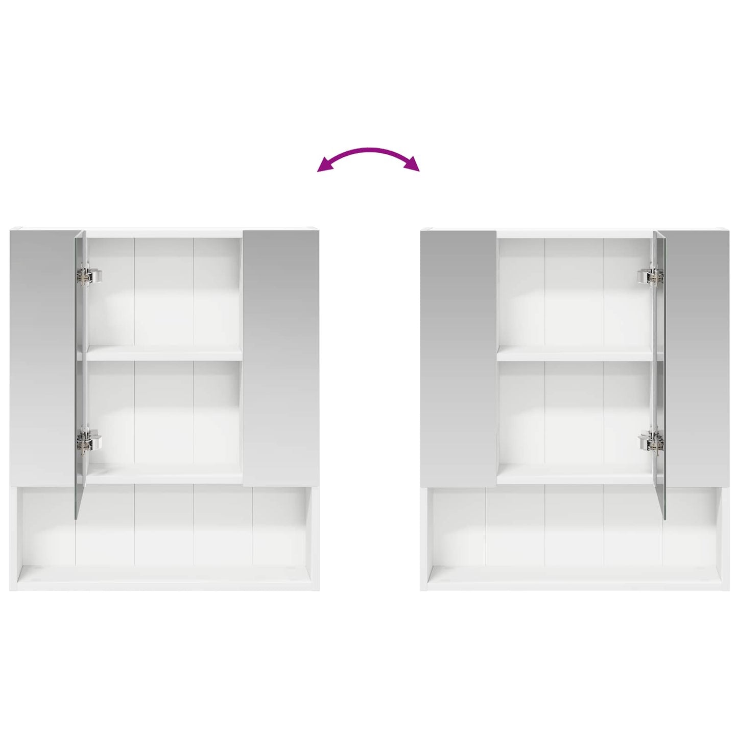 Badezimmerspiegelschrank Weiß 60 x 14,5 x 70 cm Holzwerkstoff