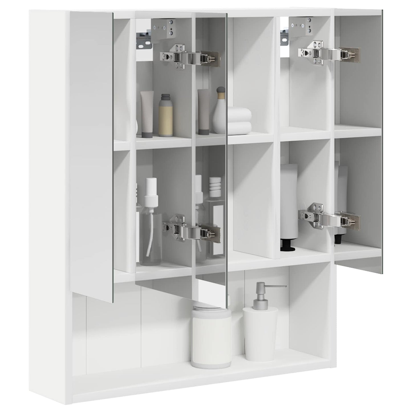 Badezimmerspiegelschrank Weiß 60 x 14,5 x 70 cm Holzwerkstoff