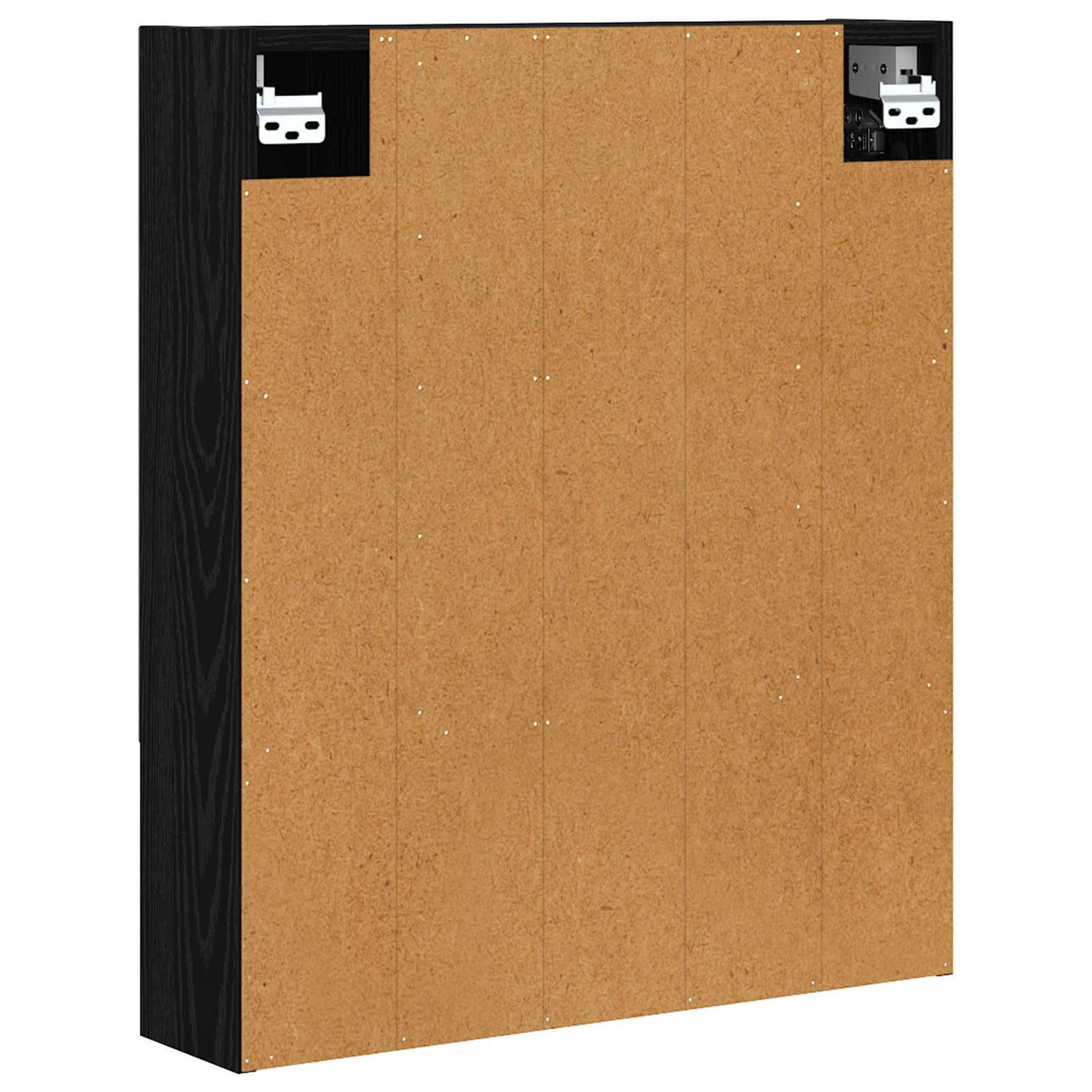Badezimmerspiegelschrank Schwarz Eichen-Optik 60 x 14,5 x 70 cm