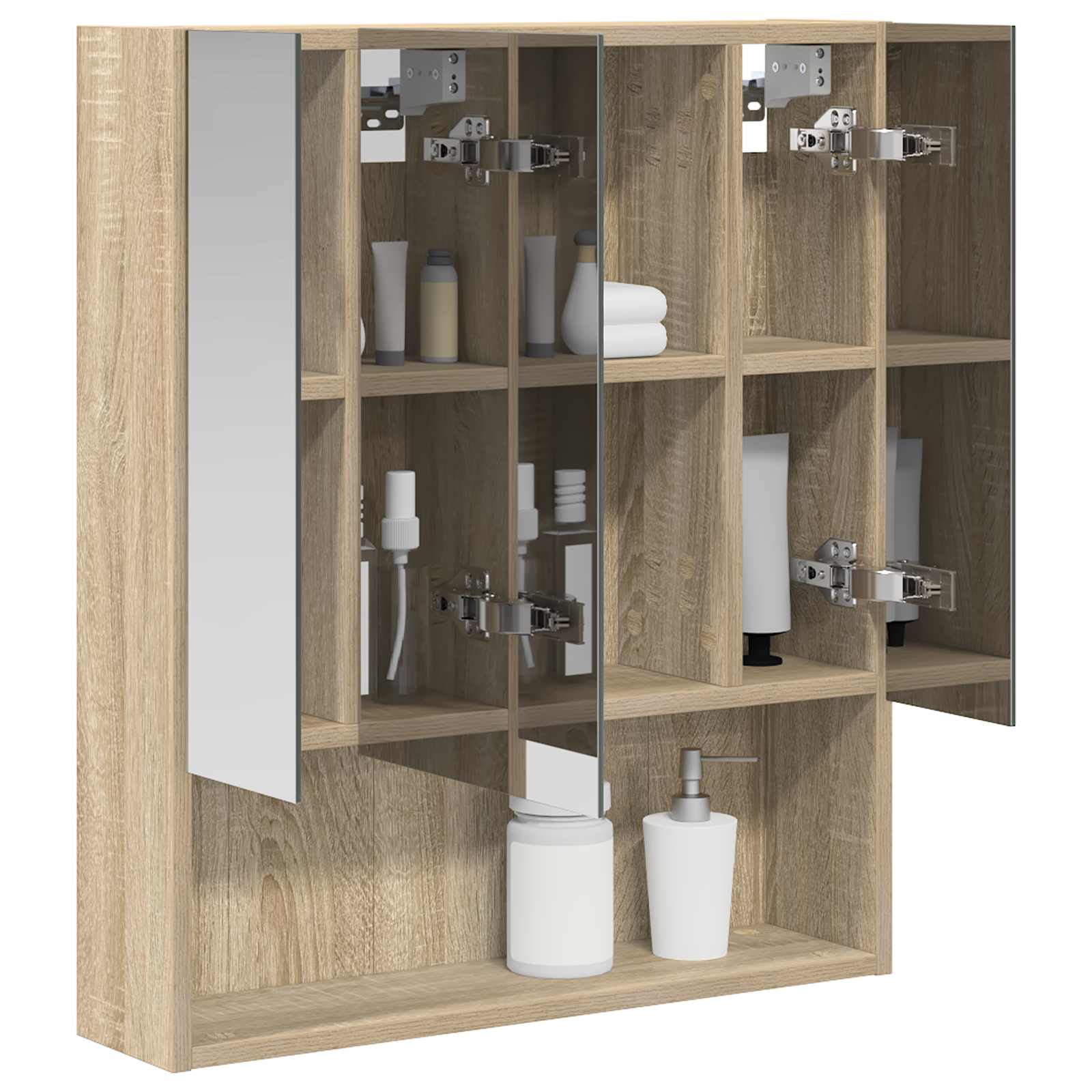 Badezimmerspiegelschrank Sonoma-Eiche 60 x 14,5 x 70 cm