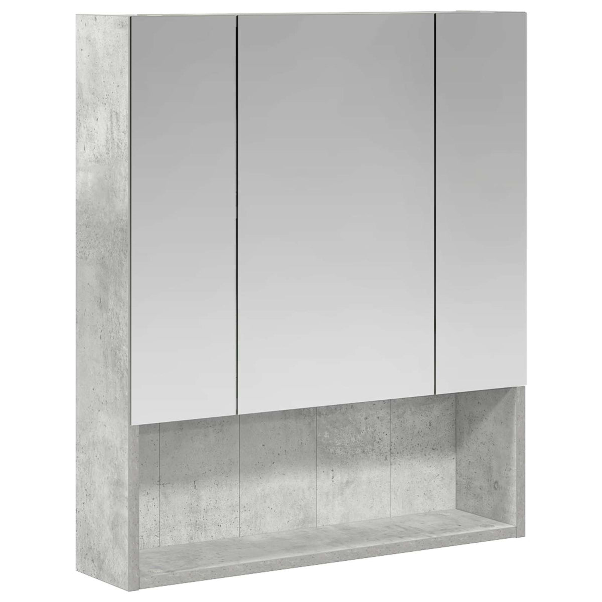 Badezimmerspiegelschrank Betongrau 60 x 14,5 x 70 cm