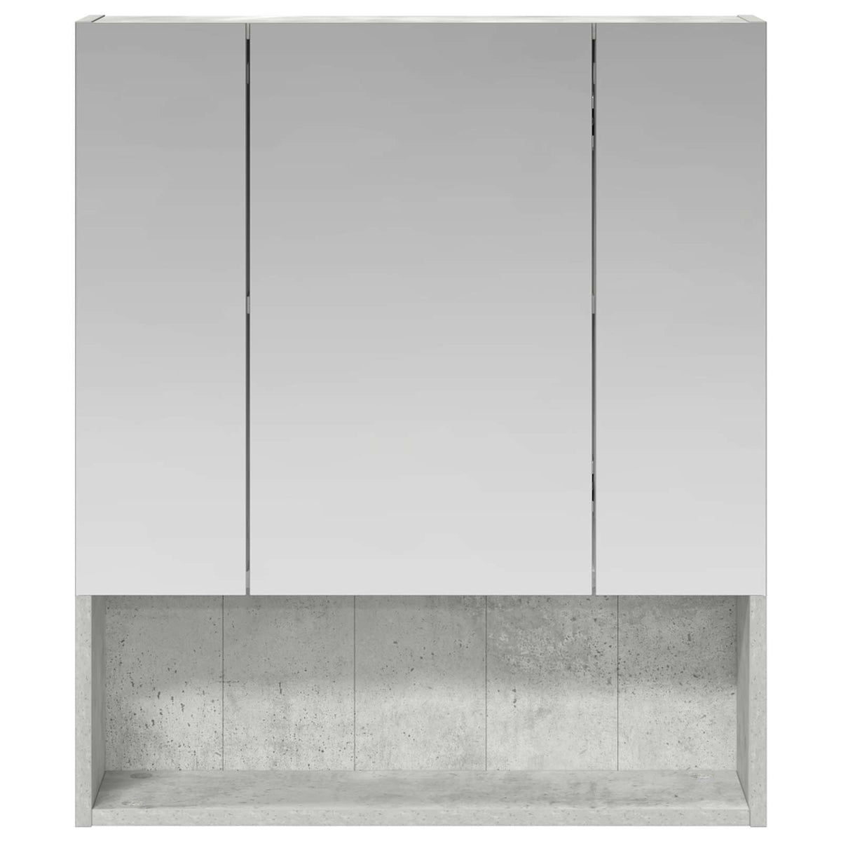 Badezimmerspiegelschrank Betongrau 60 x 14,5 x 70 cm