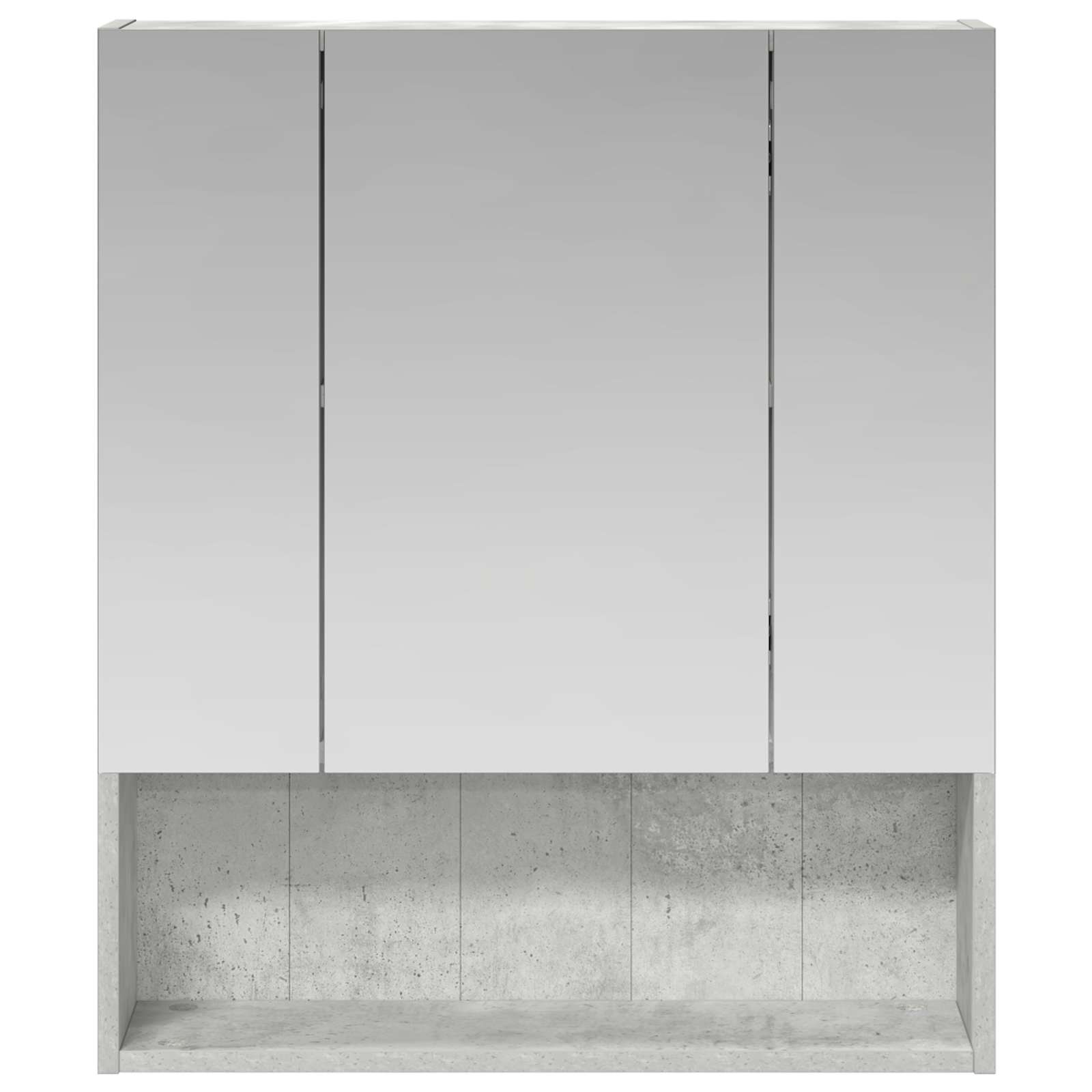Badezimmerspiegelschrank Betongrau 60 x 14,5 x 70 cm