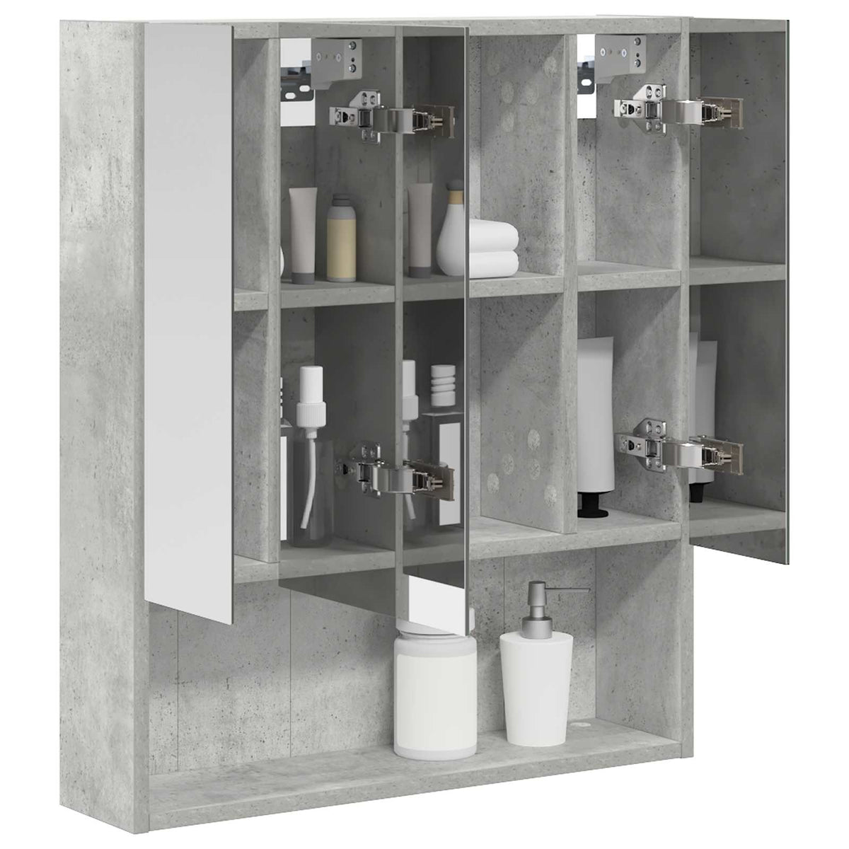 Badezimmerspiegelschrank Betongrau 60 x 14,5 x 70 cm