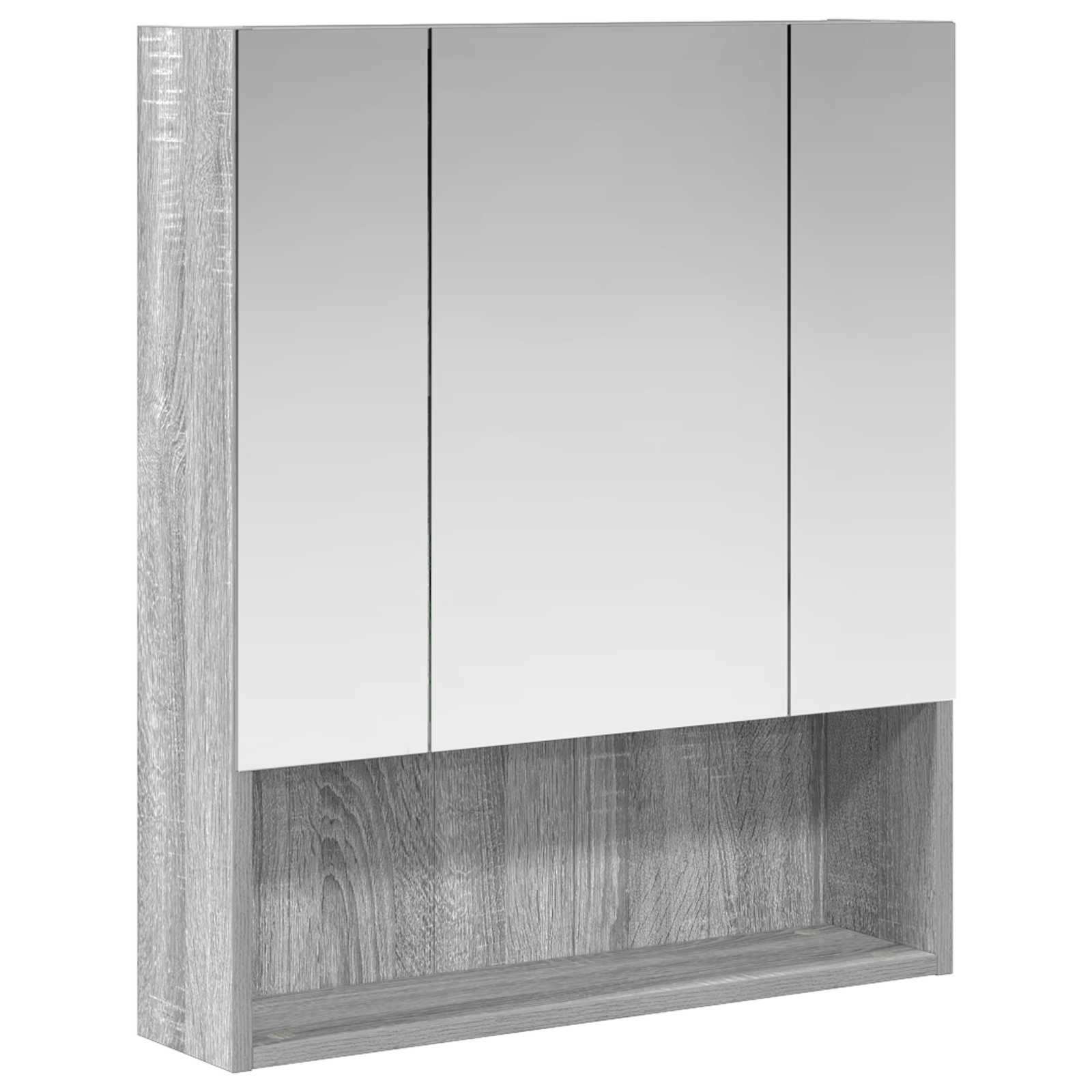 Badezimmerspiegelschrank Sonoma-Grau 60 x 14,5 x 70 cm