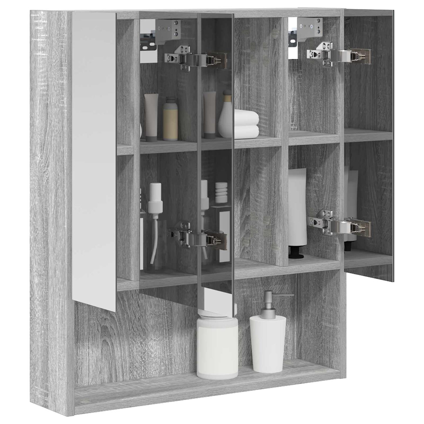 Badezimmerspiegelschrank Sonoma-Grau 60 x 14,5 x 70 cm