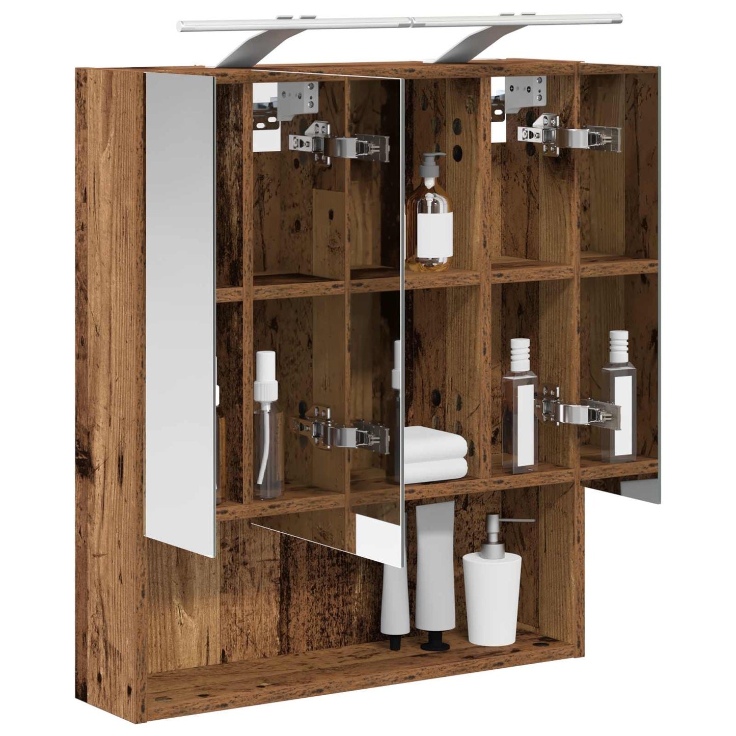 Badezimmerspiegelschrank Altholz 60 x 14,5 x 70 cm