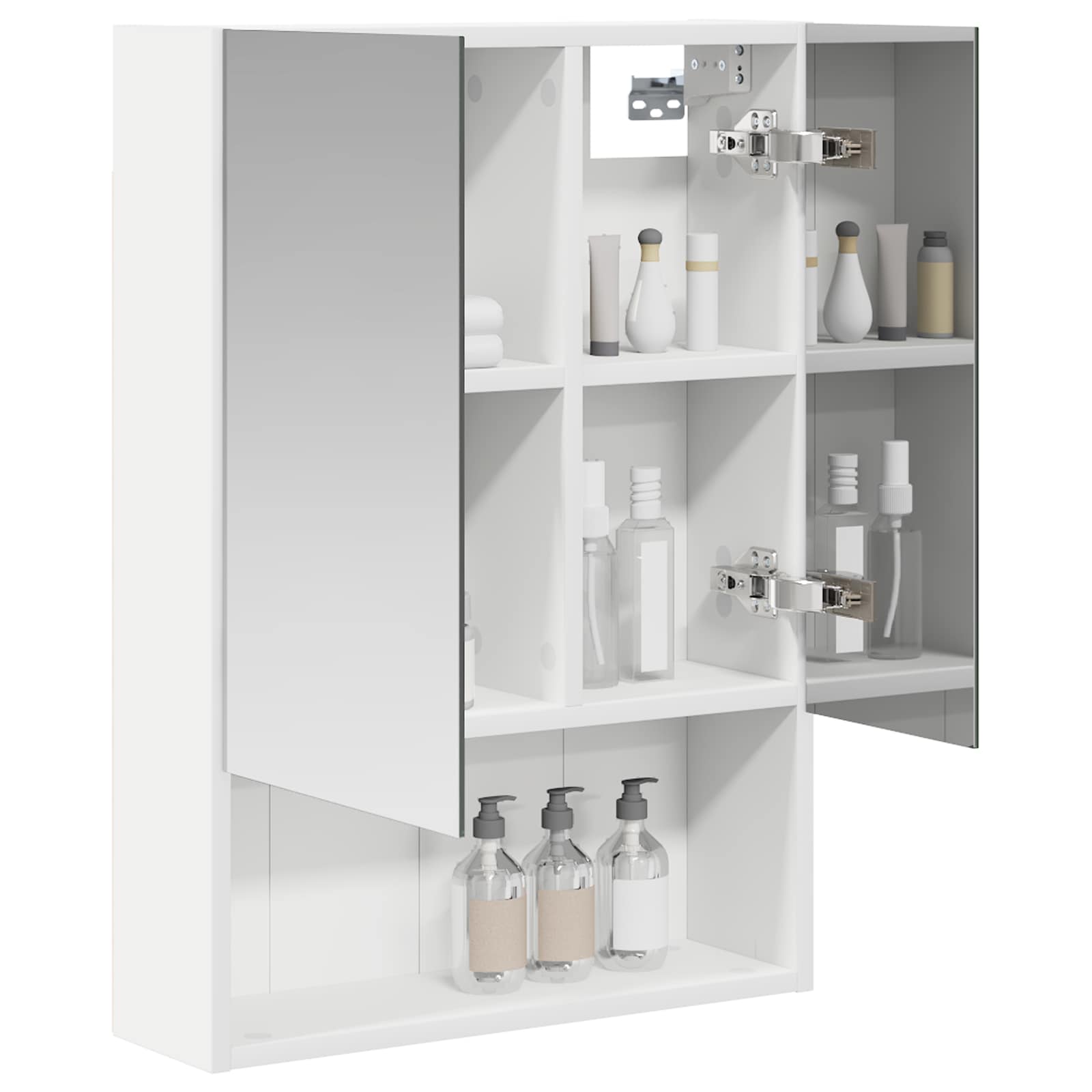 Badezimmerspiegelschrank Weiß 50 x 14,5 x 70 cm Holzwerkstoff