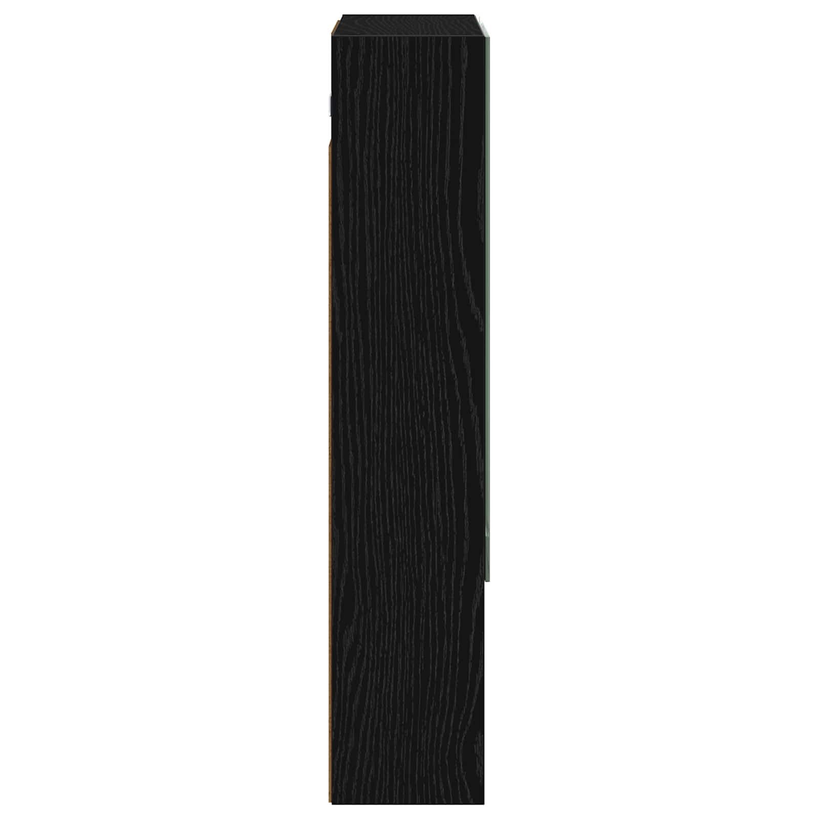 Badezimmerspiegelschrank Schwarz Eichen-Optik 50 x 14,5 x 70 cm