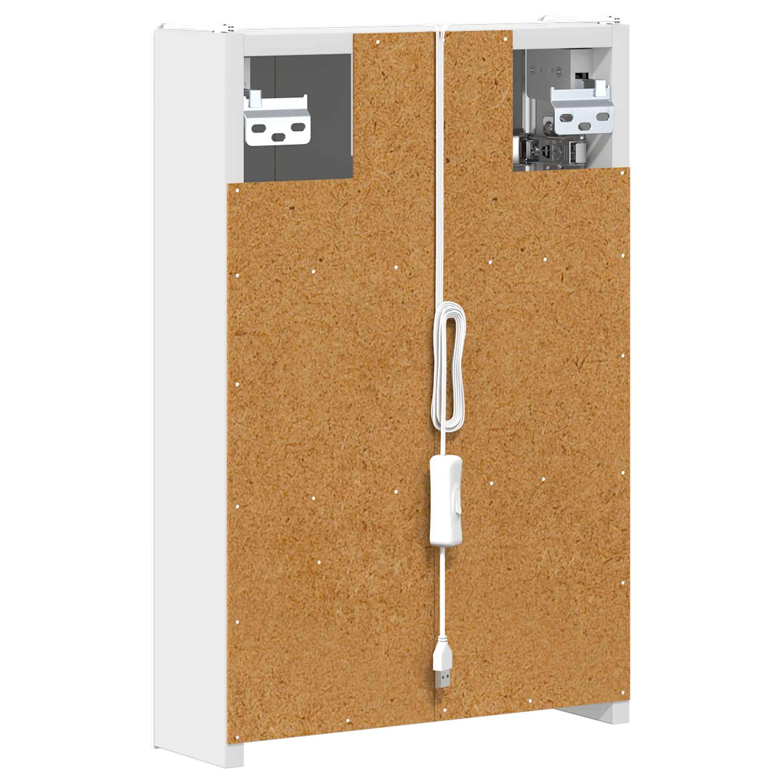 Badezimmerspiegelschrank Weiß 33 x 11,5 x 50 cm Holzwerkstoff