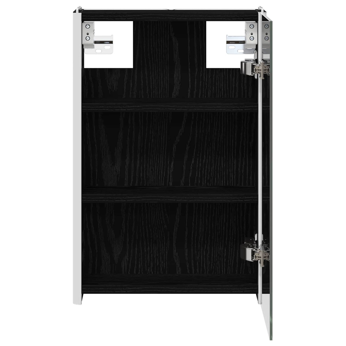 Badezimmerspiegelschrank Schwarz Eichen-Optik 33 x 11,5 x 50 cm