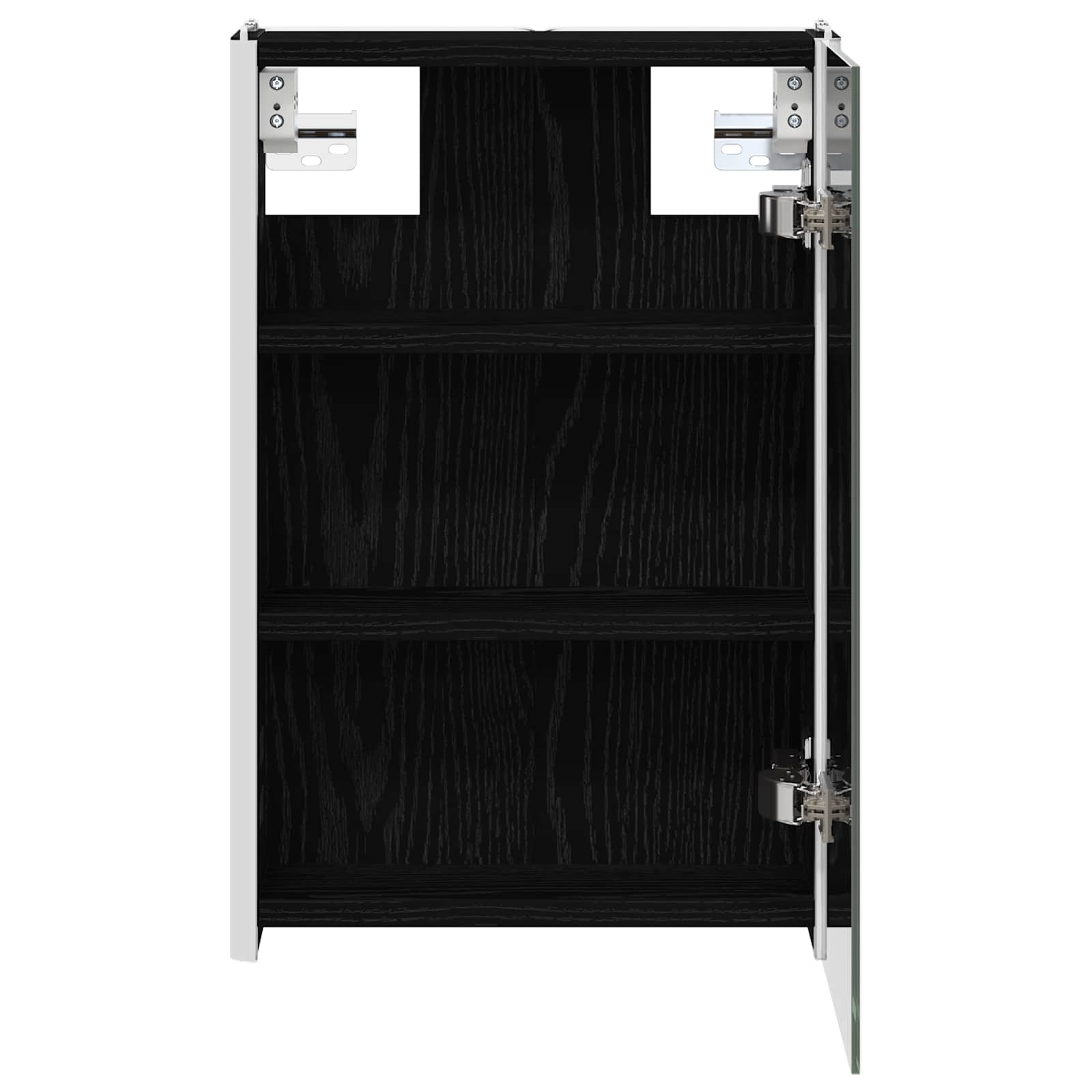 Badezimmerspiegelschrank Schwarz Eichen-Optik 33 x 11,5 x 50 cm