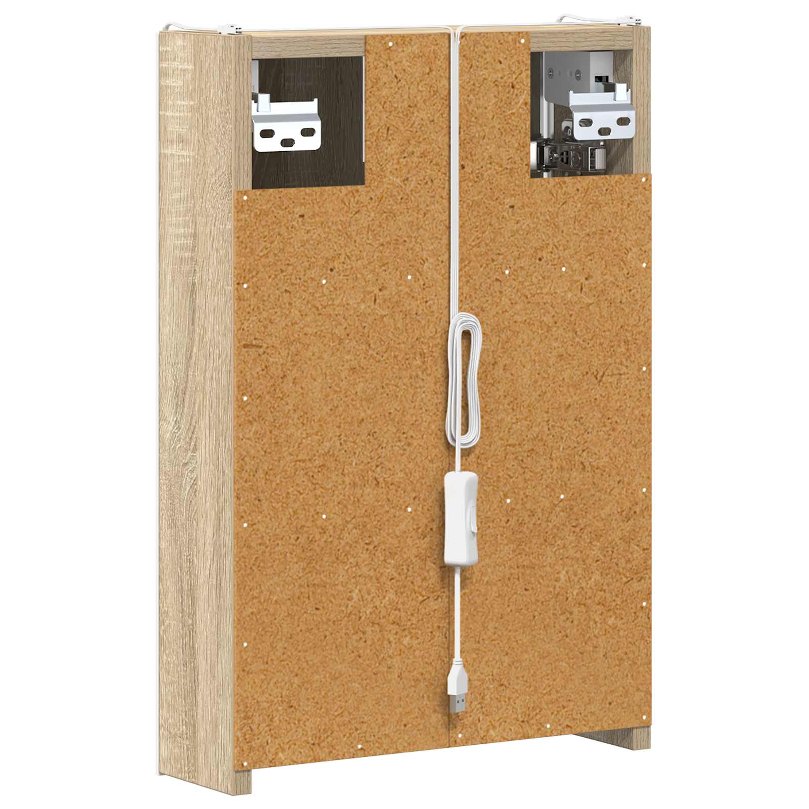 Badezimmerspiegelschrank Sonoma-Eiche 33 x 11,5 x 50 cm