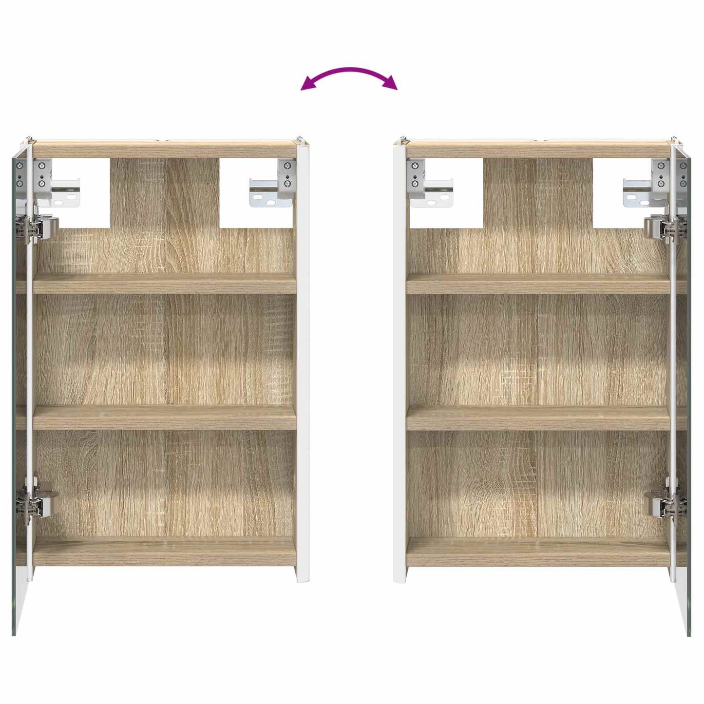 Badezimmerspiegelschrank Sonoma-Eiche 33 x 11,5 x 50 cm