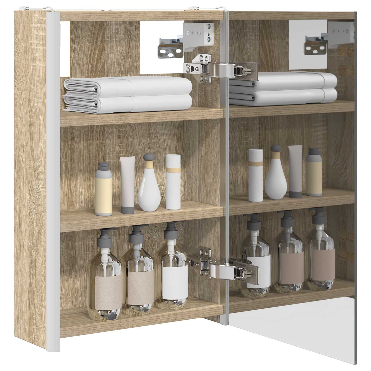 Badezimmerspiegelschrank Sonoma-Eiche 33 x 11,5 x 50 cm