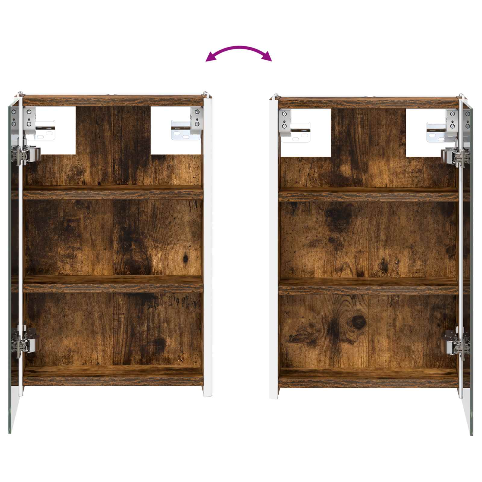 Badezimmerspiegelschrank Geräucherte Eiche 33 x 11,5 x 50 cm