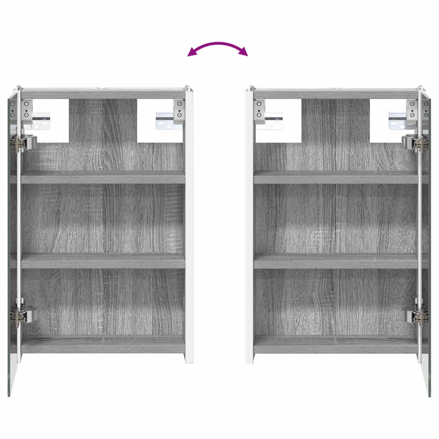 Badezimmerspiegelschrank Graues Sonoma 33 x 11,5 x 50 cm