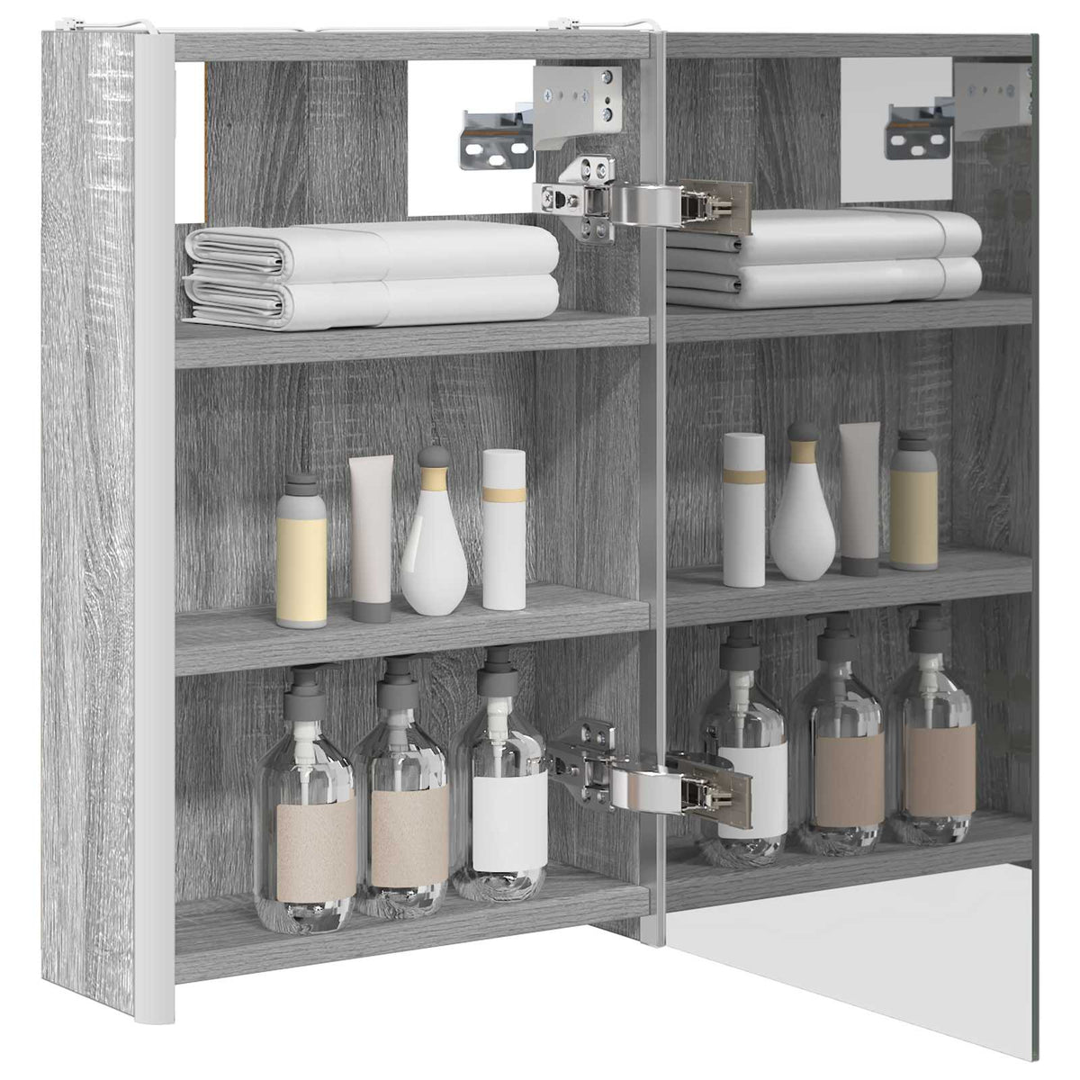 Badezimmerspiegelschrank Graues Sonoma 33 x 11,5 x 50 cm