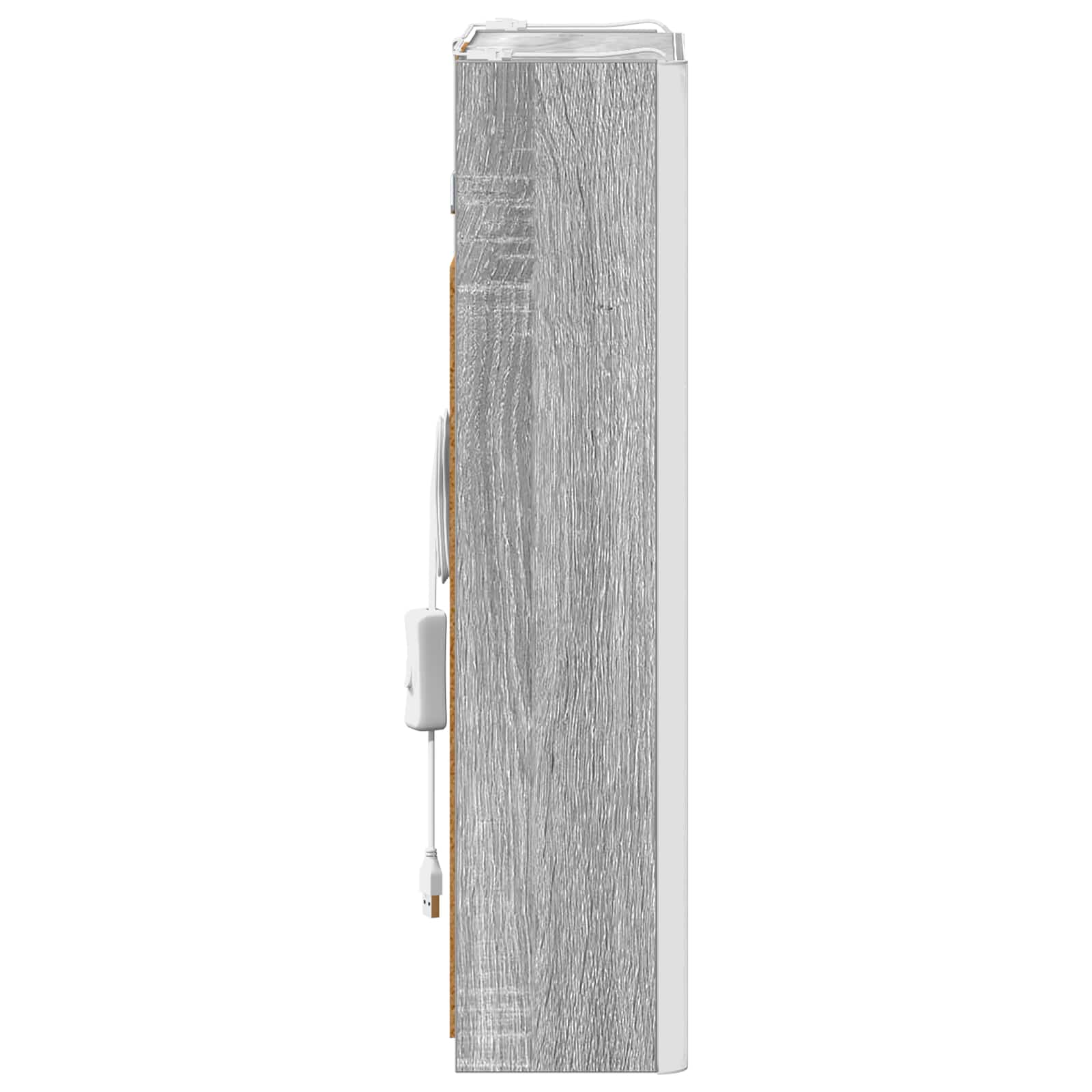 Badezimmerspiegelschrank Graues Sonoma 33 x 11,5 x 50 cm