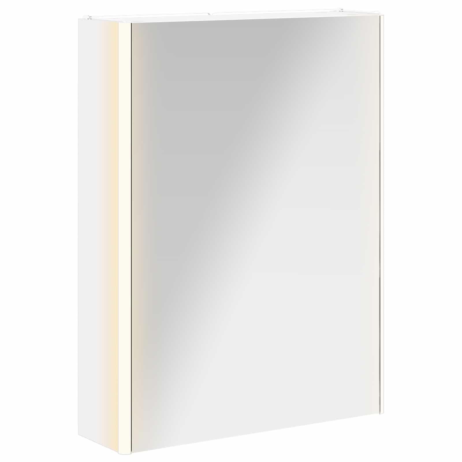 Badezimmerspiegelschrank Weiß 53,5 x 15,5 x 70 cm Holzwerkstoff