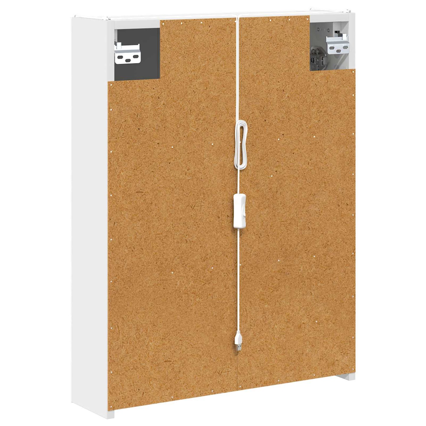 Badezimmerspiegelschrank Weiß 53,5 x 15,5 x 70 cm Holzwerkstoff
