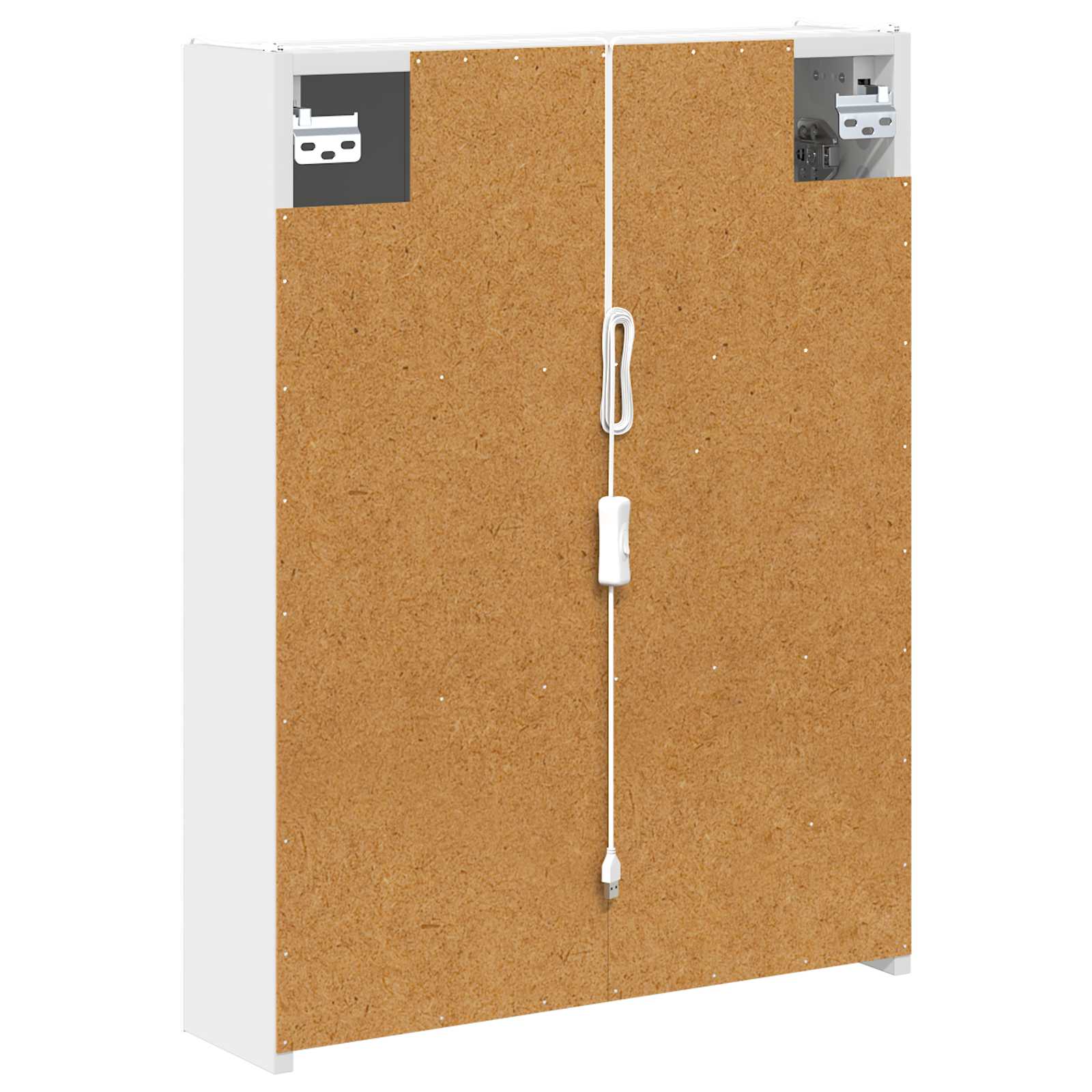 Badezimmerspiegelschrank Weiß 53,5 x 15,5 x 70 cm Holzwerkstoff