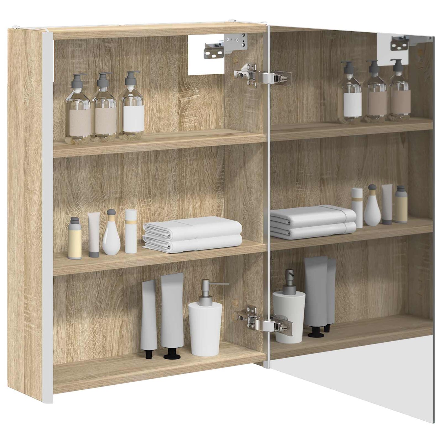 Badezimmerspiegelschrank Sonoma-Eiche 53,5 x 15,5 x 70 cm