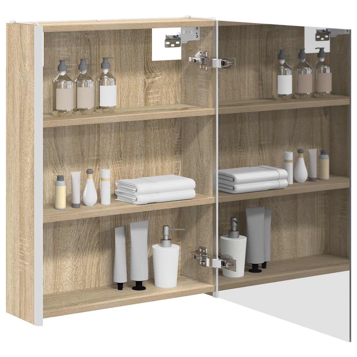 Badezimmerspiegelschrank Sonoma-Eiche 53,5 x 15,5 x 70 cm