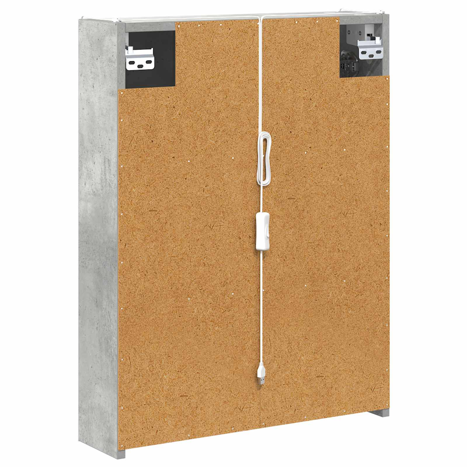 Badezimmerspiegelschrank Beton Grau 53,5 x 15,5 x 70 cm