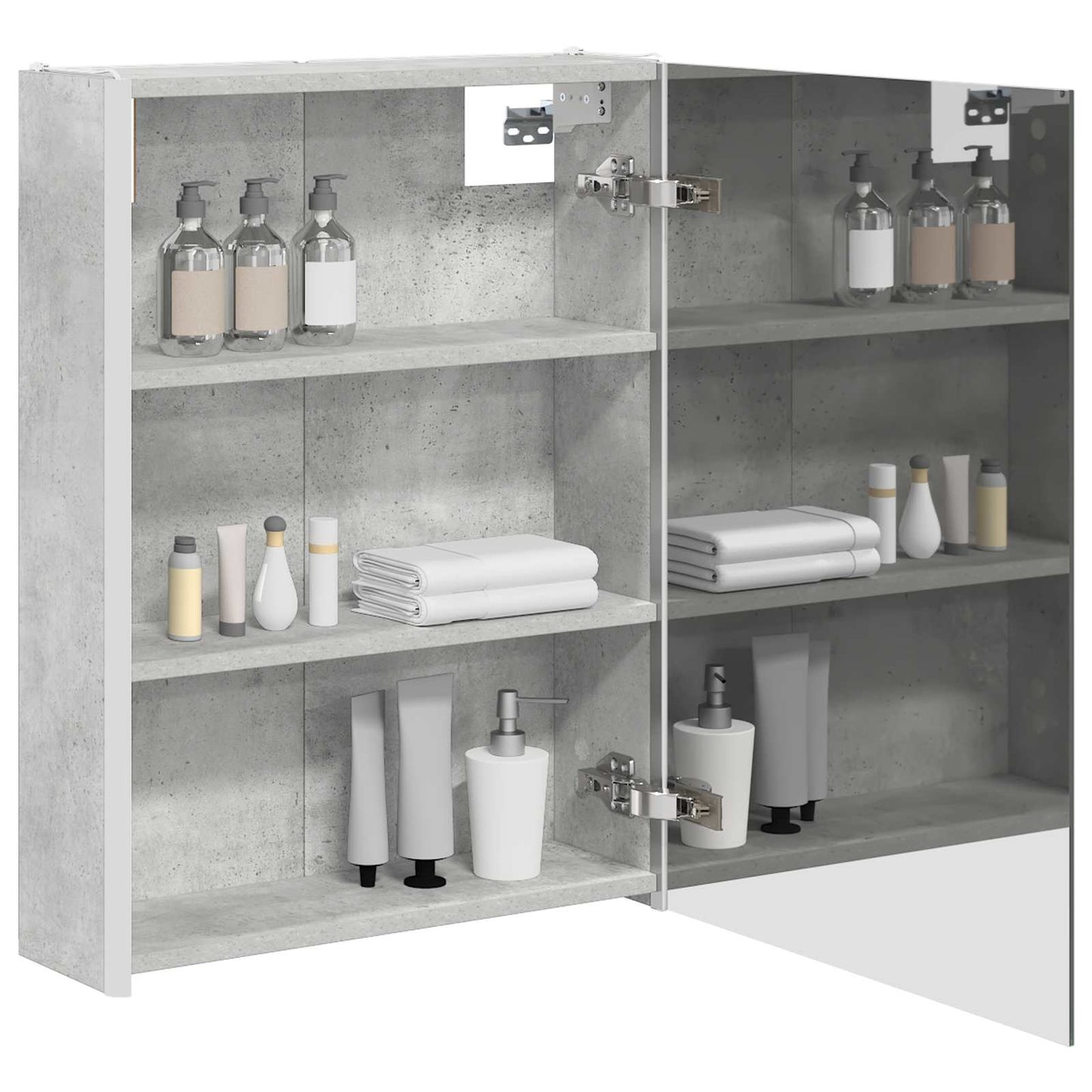 Badezimmerspiegelschrank Beton Grau 53,5 x 15,5 x 70 cm