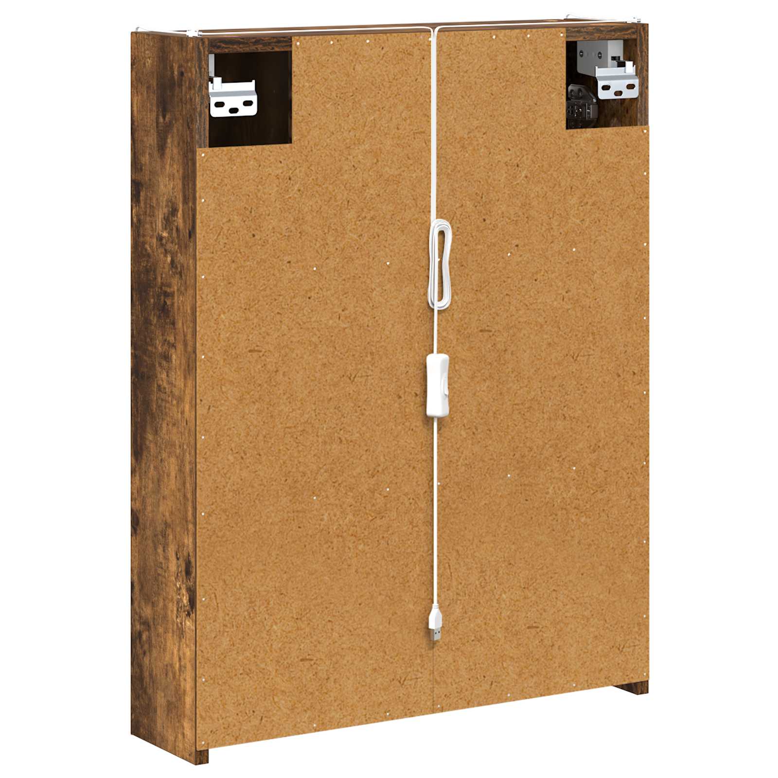 Badezimmerspiegelschrank Geräucherte Eiche 53,5 x 15,5 x 70 cm