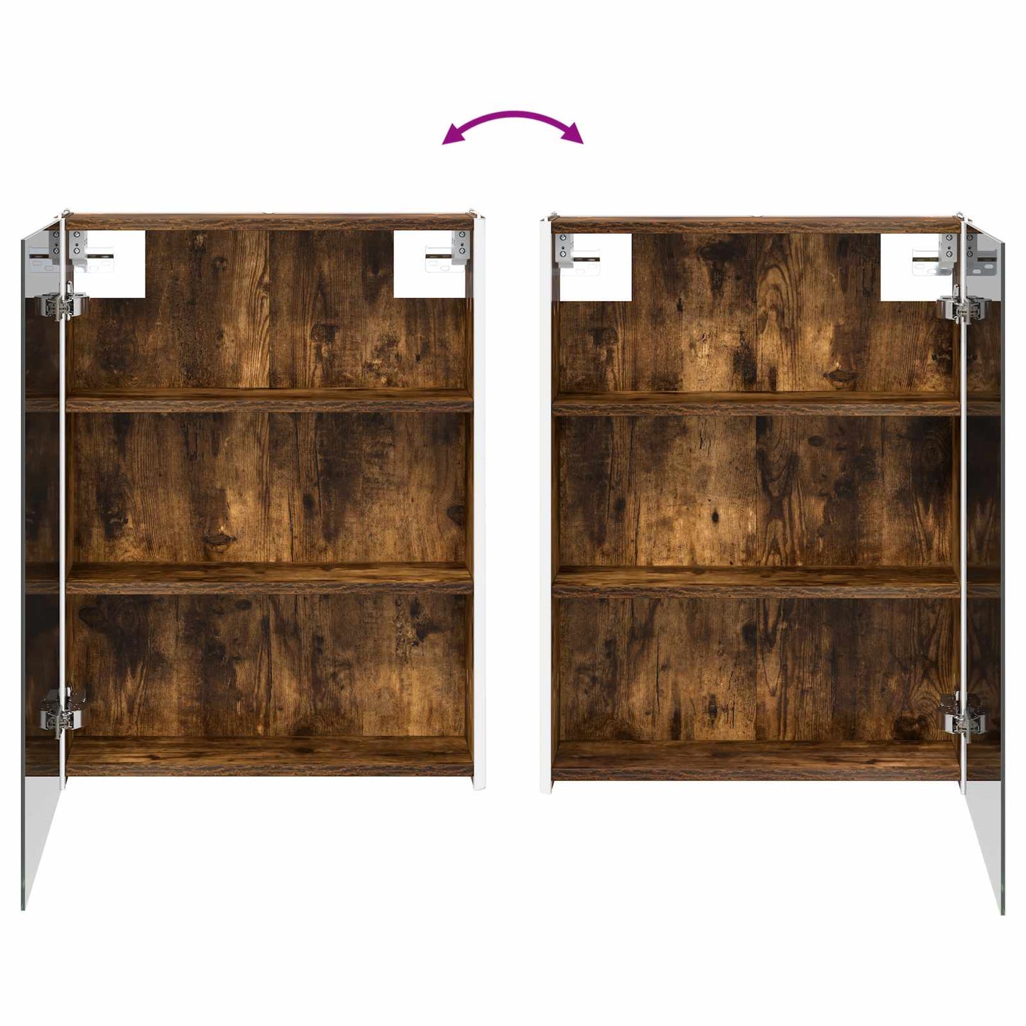 Badezimmerspiegelschrank Geräucherte Eiche 53,5 x 15,5 x 70 cm