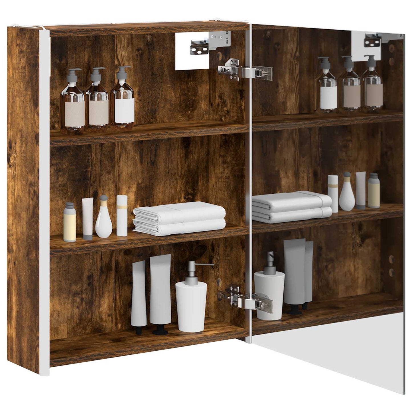 Badezimmerspiegelschrank Geräucherte Eiche 53,5 x 15,5 x 70 cm