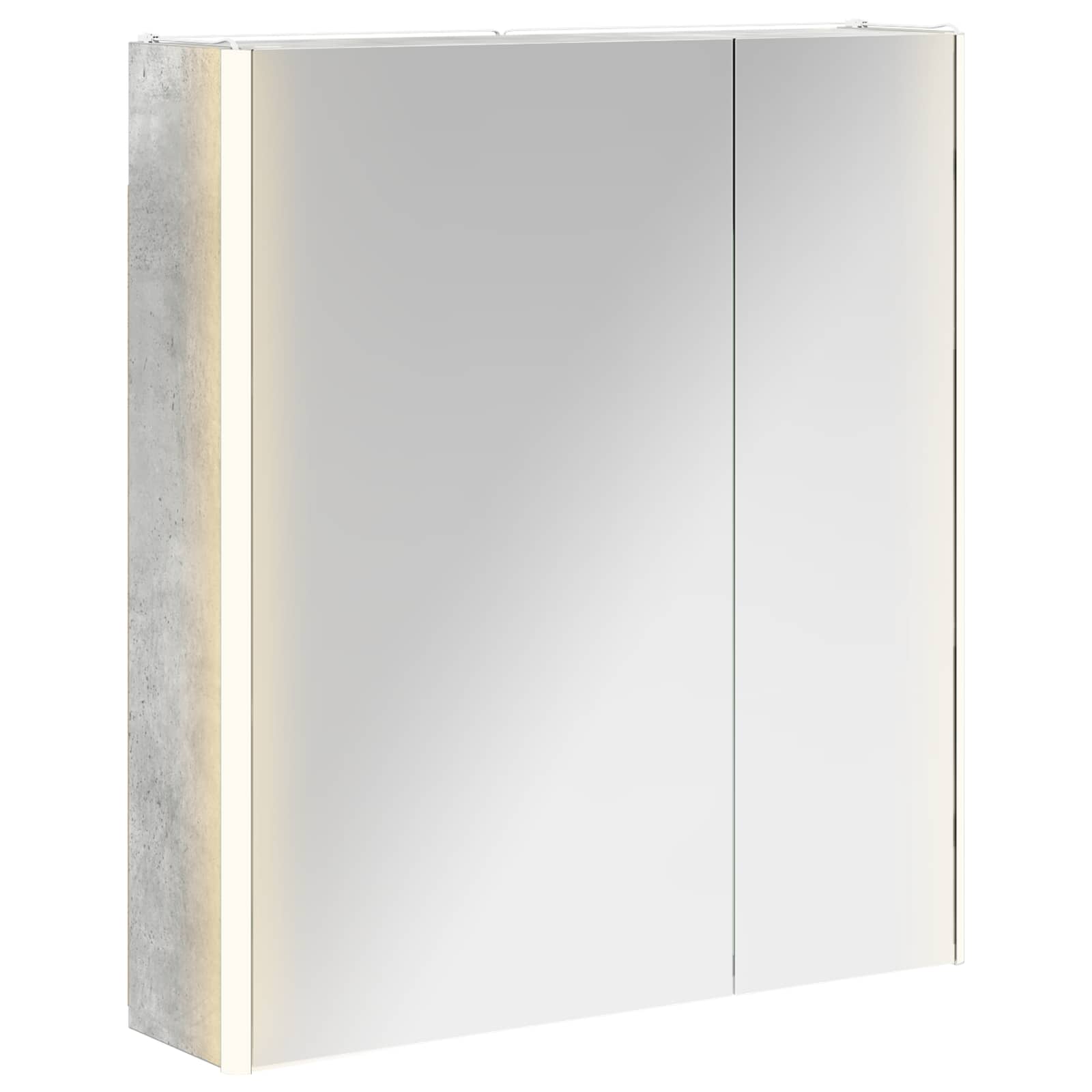 Badezimmerspiegelschrank Beton Grau 63,5 x 15,5 x 70 cm