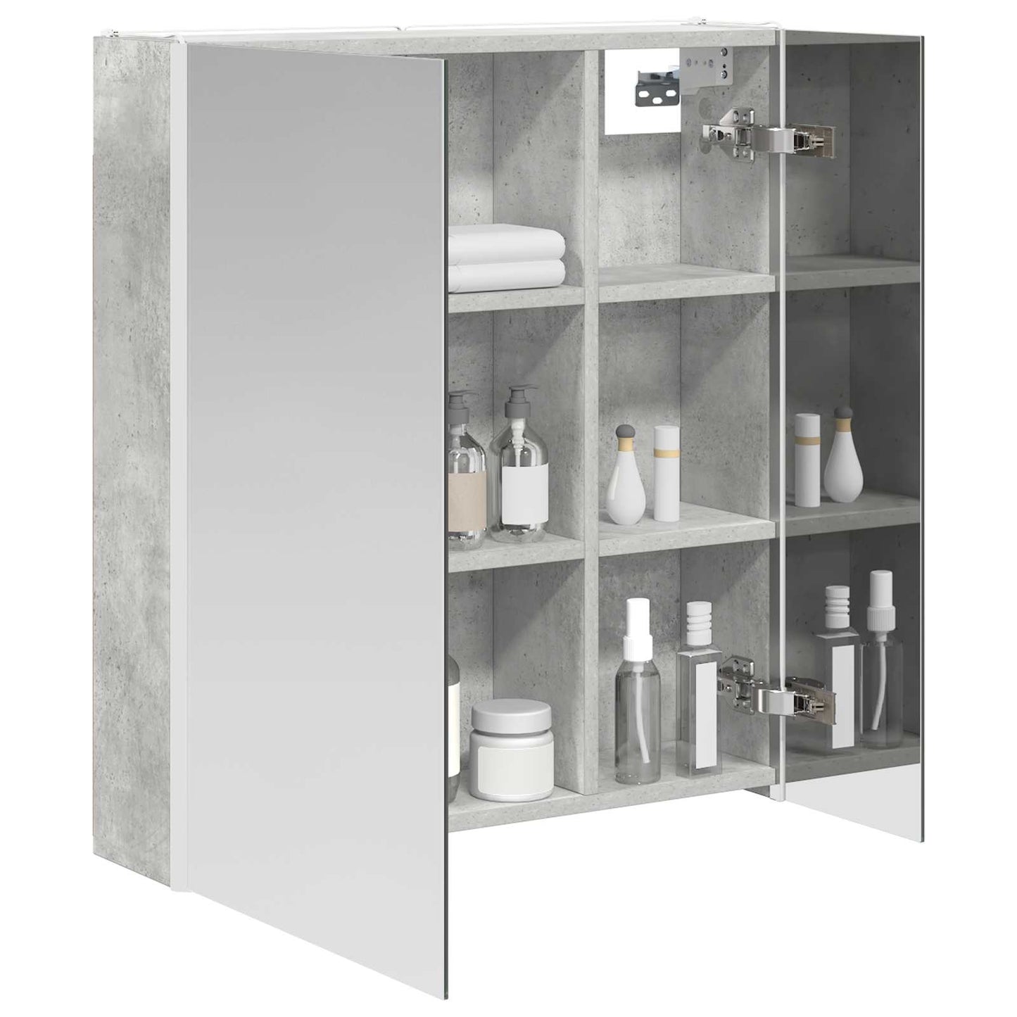 Badezimmerspiegelschrank Beton Grau 63,5 x 15,5 x 70 cm