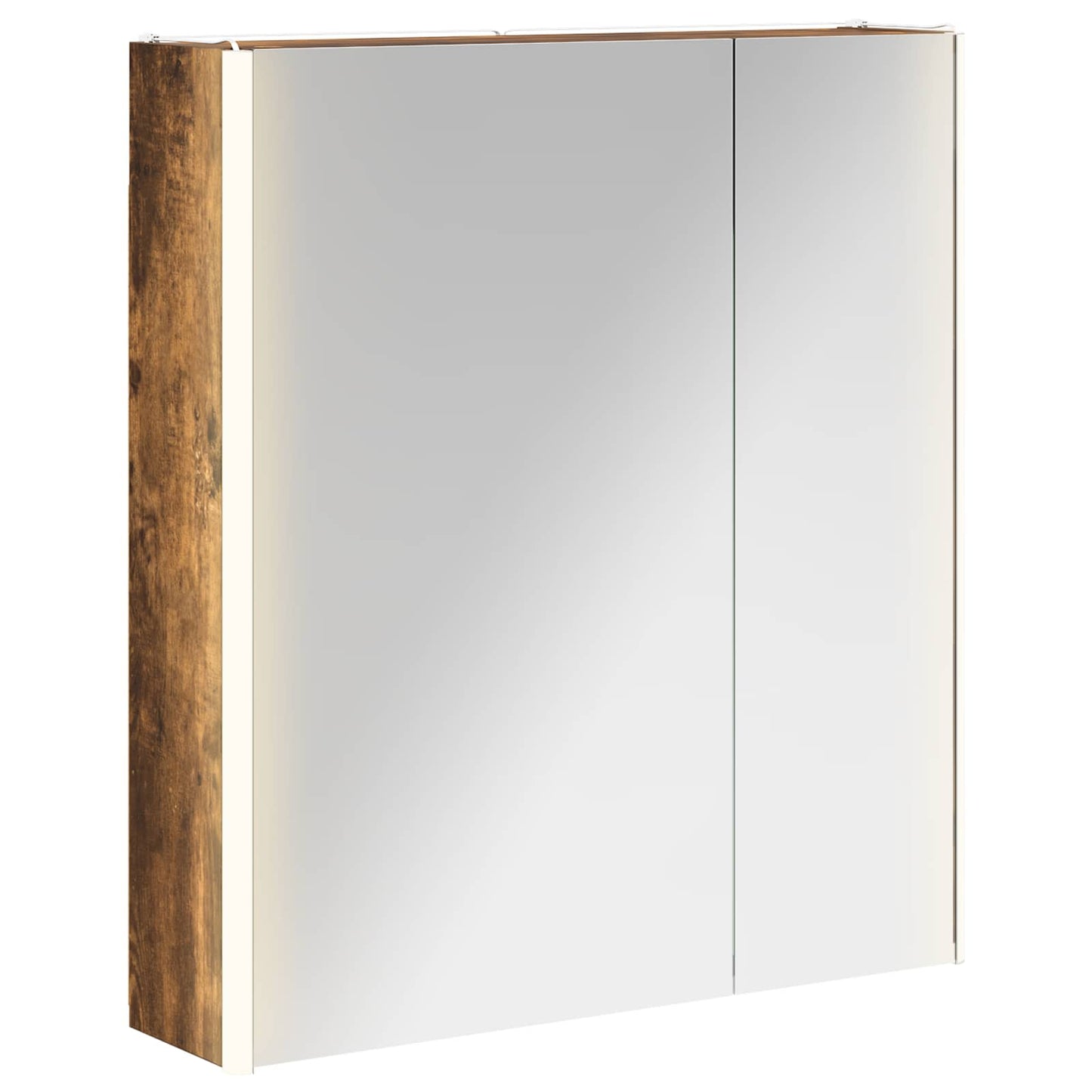 Badezimmerspiegelschrank Geräucherte Eiche 63,5 x 15,5 x 70 cm