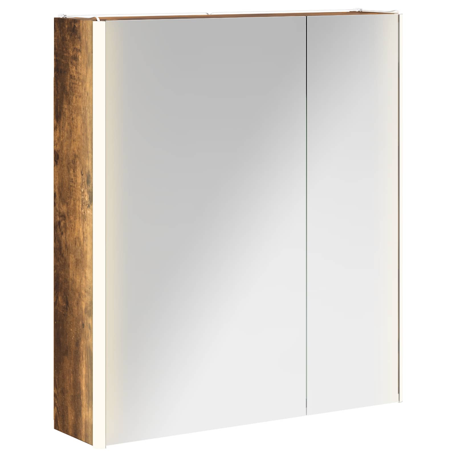 Badezimmerspiegelschrank Geräucherte Eiche 63,5 x 15,5 x 70 cm