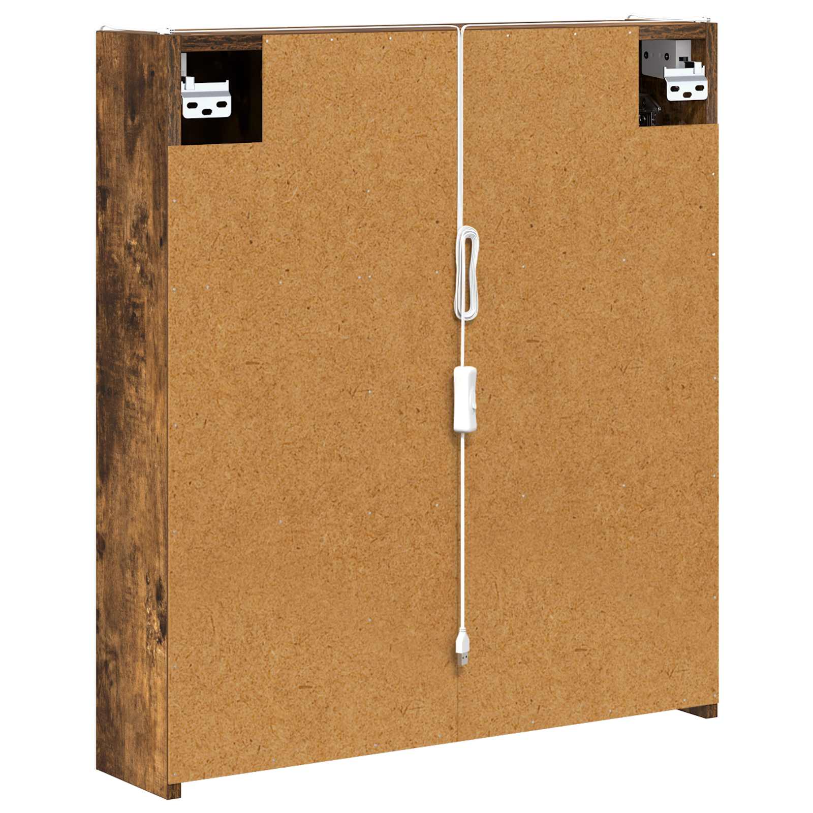Badezimmerspiegelschrank Geräucherte Eiche 63,5 x 15,5 x 70 cm