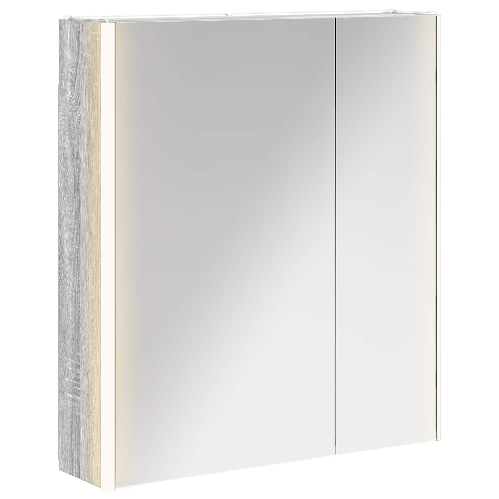 Badezimmerspiegelschrank Graues Sonoma 63,5 x 15,5 x 70 cm