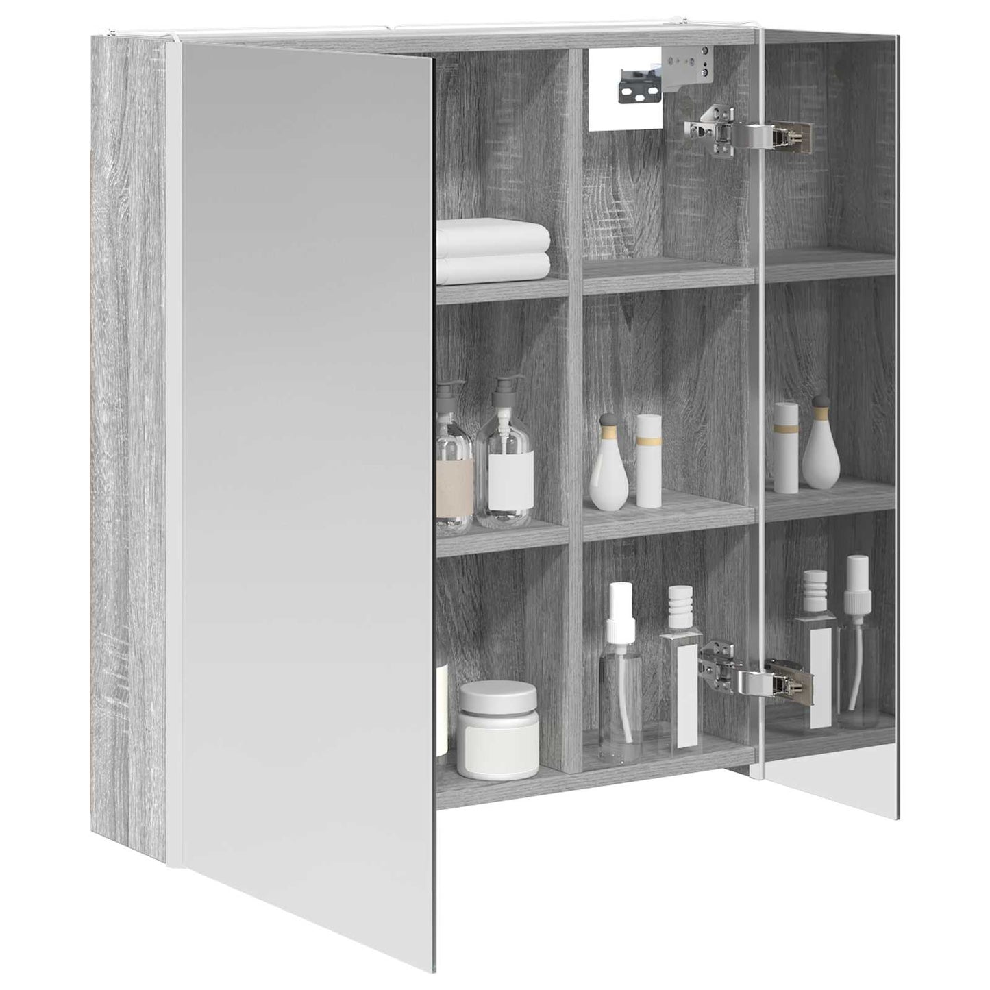 Badezimmerspiegelschrank Graues Sonoma 63,5 x 15,5 x 70 cm
