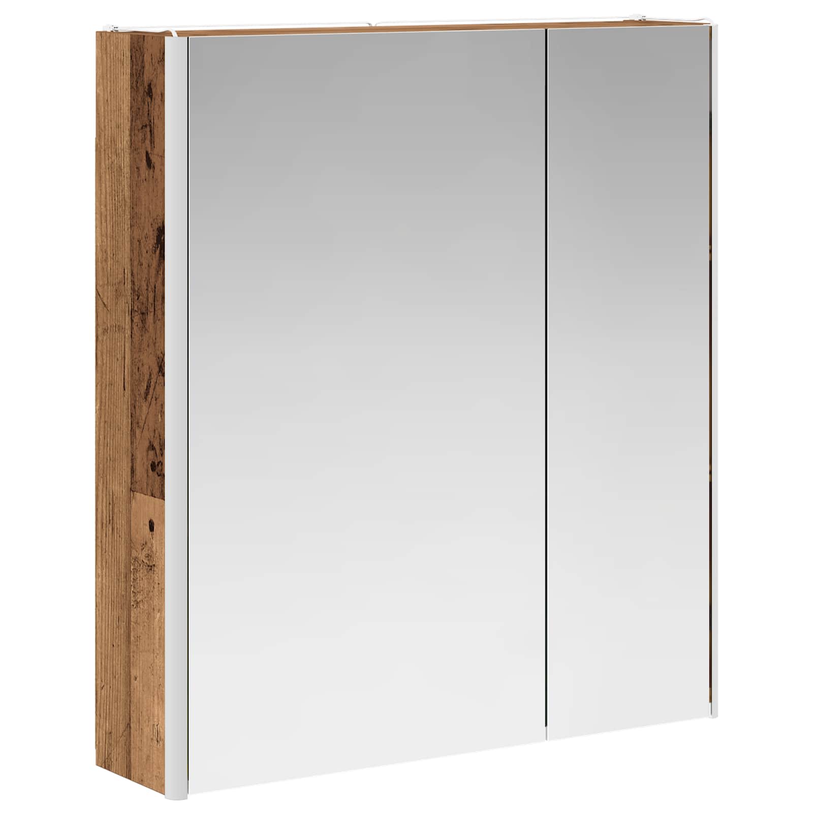 Badezimmerspiegelschrank Altholz 63,5 x 15,5 x 70 cm