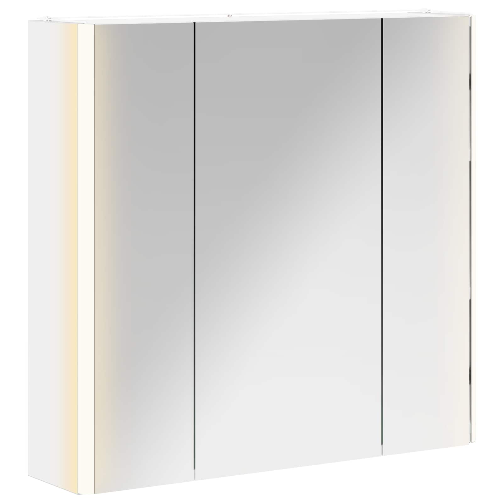 Badezimmerspiegelschrank Weiß 63,5 x 15,5 x 60,5 cm