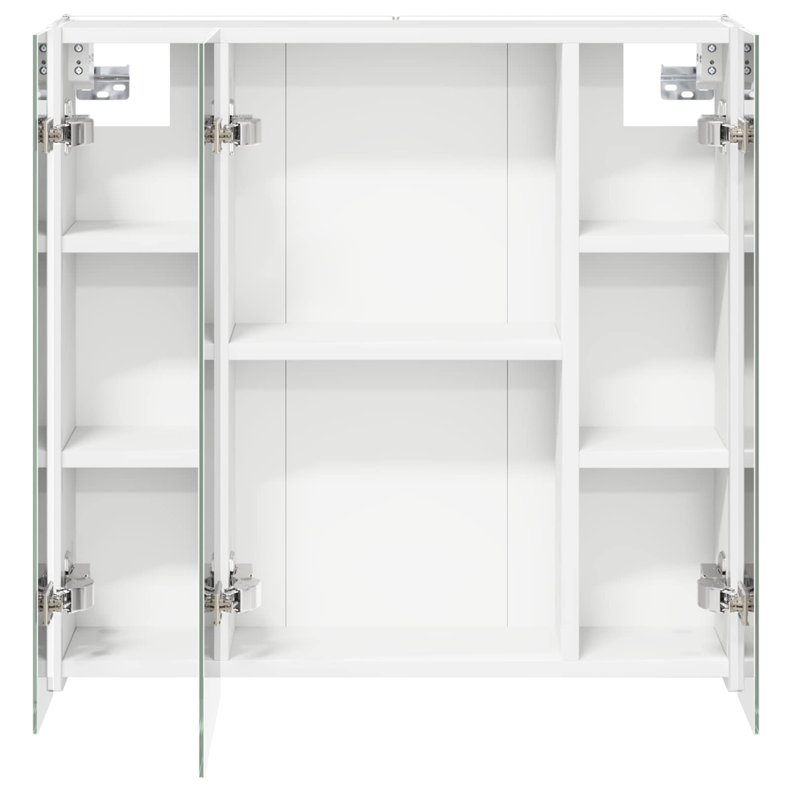 Badezimmerspiegelschrank Weiß 63,5 x 15,5 x 60,5 cm