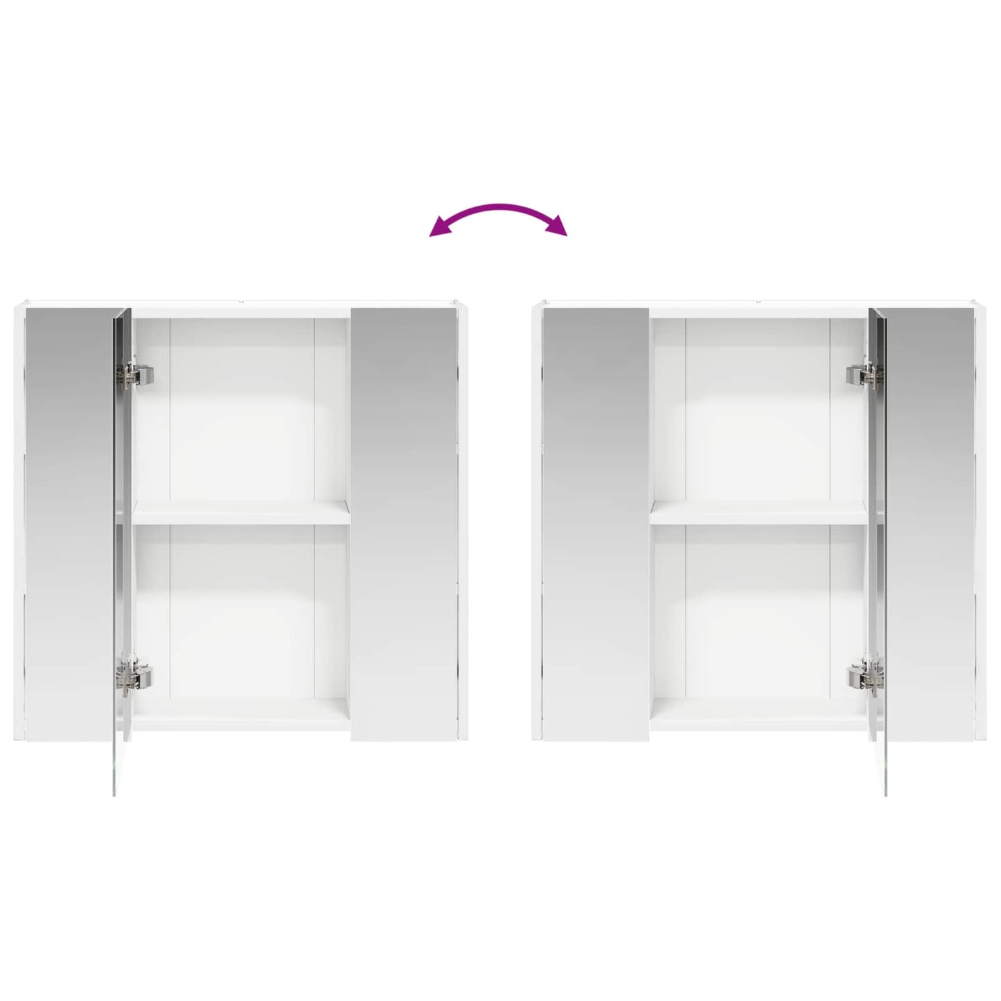 Badezimmerspiegelschrank Weiß 63,5 x 15,5 x 60,5 cm