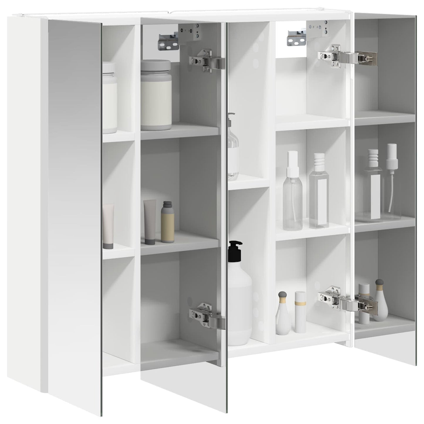 Badezimmerspiegelschrank Weiß 63,5 x 15,5 x 60,5 cm
