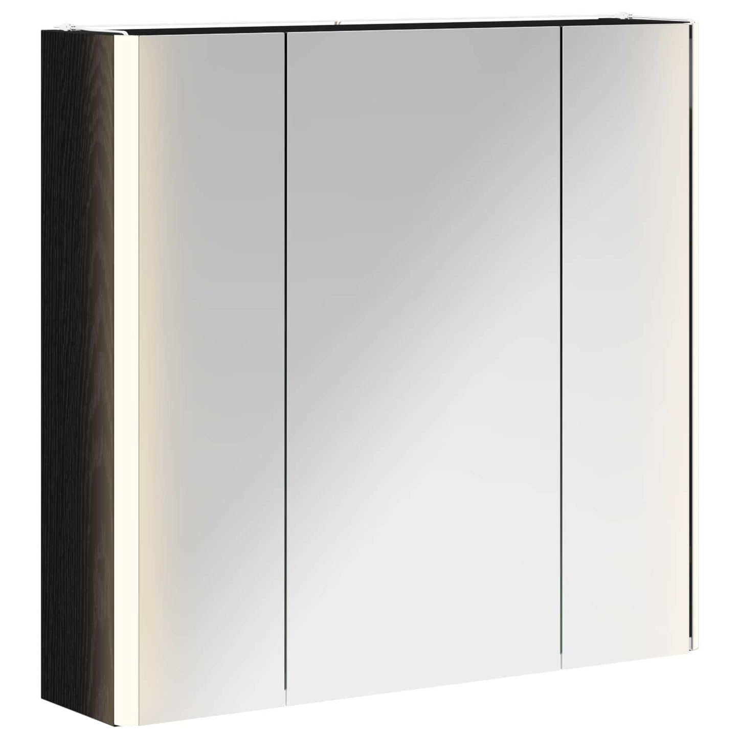 Badezimmerspiegelschrank Schwarz Eichen-Optik